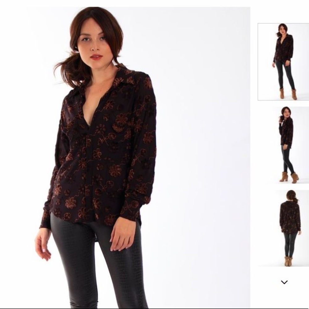 Basically Me Brown Burnout Top